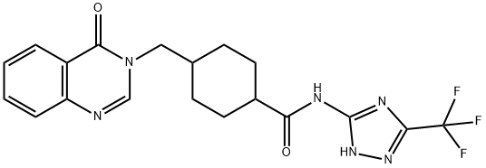 1441879-59-9 4-[(4-oxoquinazolin-3-yl)methyl]-N-[5-(trifluoromethyl)-1H-1,2,4-triazol-3-yl]cyclohexane-1-carboxamide