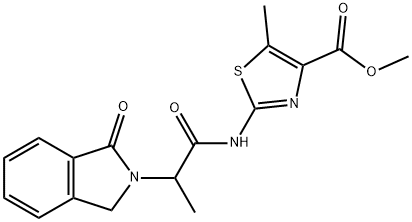 methyl 5-methyl-2-[2-(3-oxo-1H-isoindol-2-yl)propanoylamino]-1,3-thiazole-4-carboxylate|