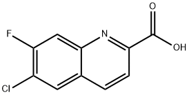 6-Chloro-7-fluoro-2-quinolinecarboxylic acid Structure