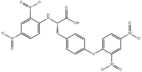 2-(2,4-dinitroanilino)-3-[4-(2,4-dinitrophenoxy)phenyl]propanoic acid 化学構造式