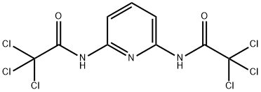 2,2,2-trichloro-N-[6-[(2,2,2-trichloroacetyl)amino]pyridin-2-yl]acetamide 化学構造式