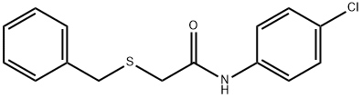 2-benzylsulfanyl-N-(4-chlorophenyl)acetamide 化学構造式