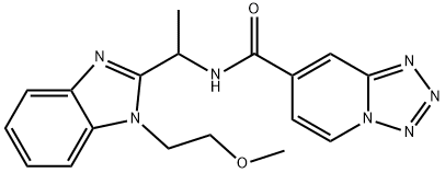 N-[1-[1-(2-methoxyethyl)benzimidazol-2-yl]ethyl]tetrazolo[1,5-a]pyridine-7-carboxamide,2058464-59-6,结构式