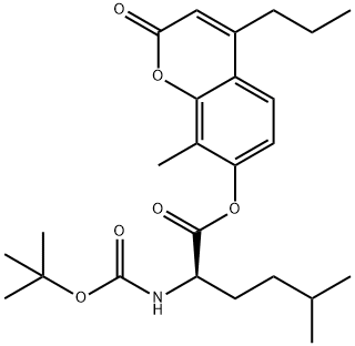 (8-methyl-2-oxo-4-propylchromen-7-yl) (2R)-5-methyl-2-[(2-methylpropan-2-yl)oxycarbonylamino]hexanoate Structure