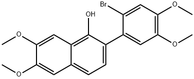 2-(2-bromo-4,5-dimethoxyphenyl)-6,7-dimethoxynaphthalen-1-ol Structure