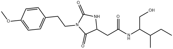 N-(1-hydroxy-3-methylpentan-2-yl)-2-[1-[2-(4-methoxyphenyl)ethyl]-2,5-dioxoimidazolidin-4-yl]acetamide Structure