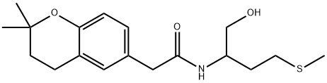 2-(2,2-dimethyl-3,4-dihydrochromen-6-yl)-N-(1-hydroxy-4-methylsulfanylbutan-2-yl)acetamide Structure