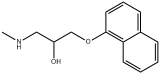 1-(メチルアミノ)-3-(1-ナフチルオキシ)-2-プロパノール 化学構造式