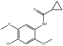 N-(4-chloro-2,5-dimethoxyphenyl)cyclopropanecarboxamide 结构式