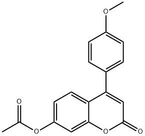 [4-(4-methoxyphenyl)-2-oxochromen-7-yl] acetate Structure