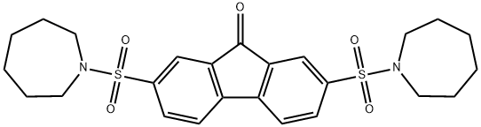 2,7-bis(azepan-1-ylsulfonyl)fluoren-9-one Structure