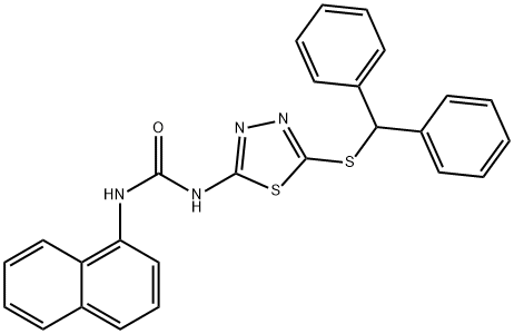 1-(5-benzhydrylsulfanyl-1,3,4-thiadiazol-2-yl)-3-naphthalen-1-ylurea Structure