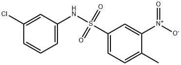 N-(3-氯苯基)-4-甲基-3-硝基苯磺酰胺 结构式