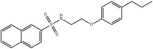 N-[2-(4-propylphenoxy)ethyl]naphthalene-2-sulfonamide,295361-08-9,结构式