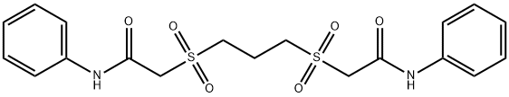 2-[3-(2-anilino-2-oxoethyl)sulfonylpropylsulfonyl]-N-phenylacetamide 结构式