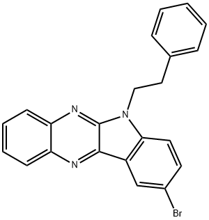 9-bromo-6-(2-phenylethyl)indolo[3,2-b]quinoxaline Structure