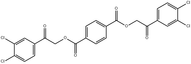 bis[2-(3,4-dichlorophenyl)-2-oxoethyl] benzene-1,4-dicarboxylate 化学構造式