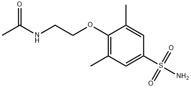 N-[2-(2,6-dimethyl-4-sulfamoylphenoxy)ethyl]acetamide 结构式