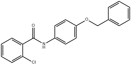 2-chloro-N-(4-phenylmethoxyphenyl)benzamide Structure