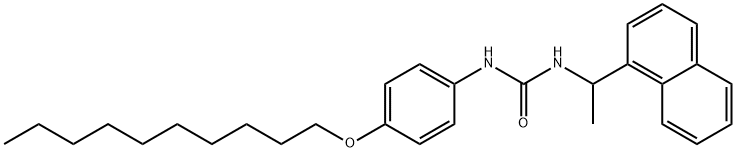 1-(4-decoxyphenyl)-3-(1-naphthalen-1-ylethyl)urea 化学構造式