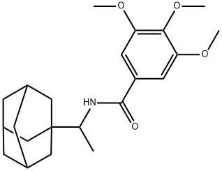 N-[1-(1-adamantyl)ethyl]-3,4,5-trimethoxybenzamide Struktur