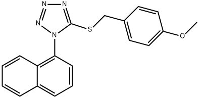 5-[(4-methoxyphenyl)methylsulfanyl]-1-naphthalen-1-yltetrazole Structure