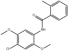 N-(4-chloro-2,5-dimethoxyphenyl)-2-methylbenzamide 结构式