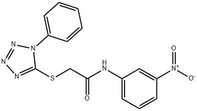 N-(3-nitrophenyl)-2-(1-phenyltetrazol-5-yl)sulfanylacetamide Structure