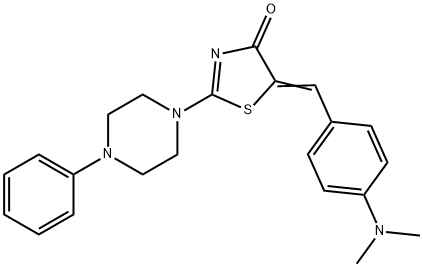 304889-85-8 (5Z)-5-[[4-(dimethylamino)phenyl]methylidene]-2-(4-phenylpiperazin-1-yl)-1,3-thiazol-4-one