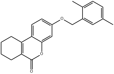 3-[(2,5-dimethylphenyl)methoxy]-7,8,9,10-tetrahydrobenzo[c]chromen-6-one Structure