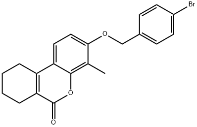 3-[(4-bromophenyl)methoxy]-4-methyl-7,8,9,10-tetrahydrobenzo[c]chromen-6-one,307550-16-9,结构式