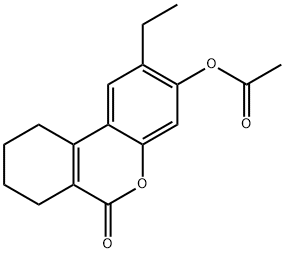 (2-ethyl-6-oxo-7,8,9,10-tetrahydrobenzo[c]chromen-3-yl) acetate Structure