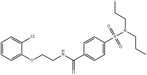 N-[2-(2-chlorophenoxy)ethyl]-4-(dipropylsulfamoyl)benzamide Struktur