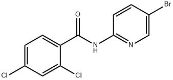 N-(5-bromopyridin-2-yl)-2,4-dichlorobenzamide 化学構造式