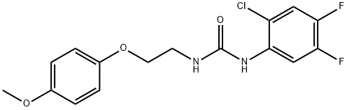 1-(2-chloro-4,5-difluorophenyl)-3-[2-(4-methoxyphenoxy)ethyl]urea 结构式