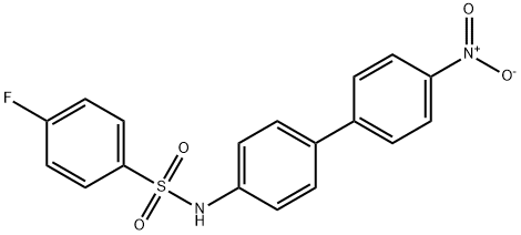 4-fluoro-N-[4-(4-nitrophenyl)phenyl]benzenesulfonamide Struktur