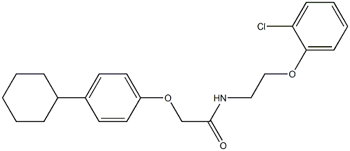 N-[2-(2-chlorophenoxy)ethyl]-2-(4-cyclohexylphenoxy)acetamide Struktur