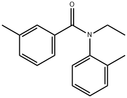 N-ethyl-3-methyl-N-(2-methylphenyl)benzamide 化学構造式