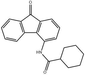 N-(9-oxofluoren-4-yl)cyclohexanecarboxamide 化学構造式