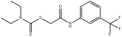 [2-oxo-2-[3-(trifluoromethyl)anilino]ethyl] N,N-diethylcarbamodithioate 化学構造式
