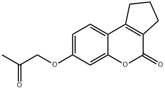 7-(2-oxopropoxy)-2,3-dihydro-1H-cyclopenta[c]chromen-4-one Structure