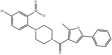 [4-(4-chloro-2-nitrophenyl)piperazin-1-yl]-(2-methyl-5-phenylfuran-3-yl)methanone|