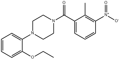 [4-(2-ethoxyphenyl)piperazin-1-yl]-(2-methyl-3-nitrophenyl)methanone Structure