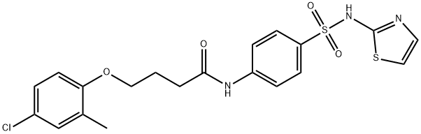 4-(4-chloro-2-methylphenoxy)-N-[4-(1,3-thiazol-2-ylsulfamoyl)phenyl]butanamide Structure