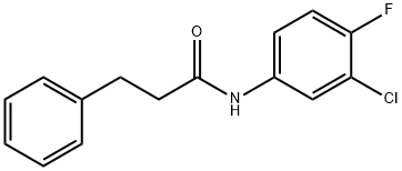 N-(3-chloro-4-fluorophenyl)-3-phenylpropanamide 结构式