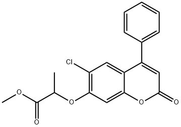 methyl 2-(6-chloro-2-oxo-4-phenylchromen-7-yl)oxypropanoate Struktur