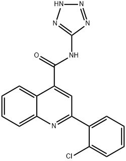 2-(2-chlorophenyl)-N-(2H-tetrazol-5-yl)quinoline-4-carboxamide Struktur