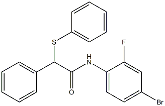 N-(4-bromo-2-fluorophenyl)-2-phenyl-2-phenylsulfanylacetamide,314023-60-4,结构式