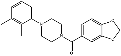 1,3-benzodioxol-5-yl-[4-(2,3-dimethylphenyl)piperazin-1-yl]methanone Structure