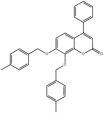 7,8-bis[(4-methylphenyl)methoxy]-4-phenylchromen-2-one Structure